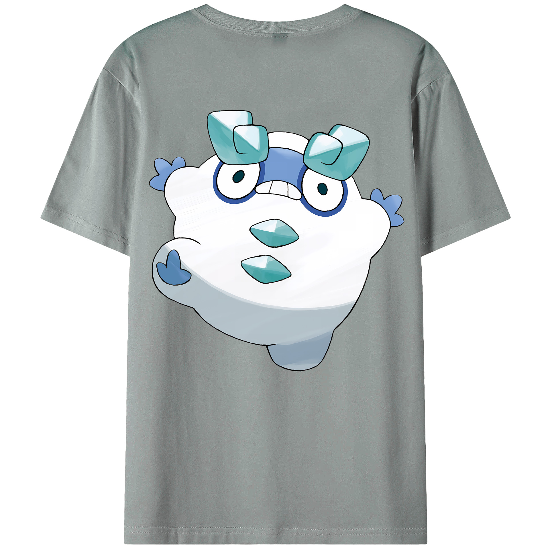 （画像用） ポケットモンスター Pokémon 綿100％ メンズ半袖Tシャツ（バックプリント） 通気性